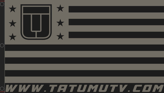 Tatum UTV Whip Flag 3' x 2' - B&W
