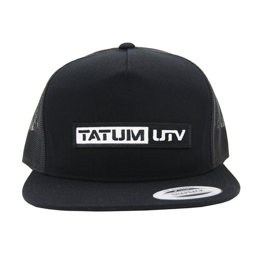 Black Patch Hat - Flat Bill