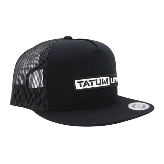 Black Patch Hat - Flat Bill